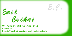 emil csikai business card